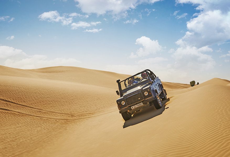 Jeepsafari in Dubai woestijn